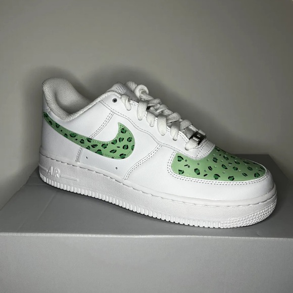 Custom Cheetah Print Air Force 1s (Size 7 in Women)